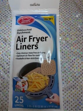 Unbleached Parchment Air Fryer Liners - Brown (25 Count)